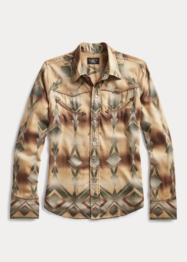 Women's Ralph Lauren Print Western Shirts | 864732HWF